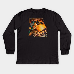 Mad Maggie - Fire Starter Kids Long Sleeve T-Shirt